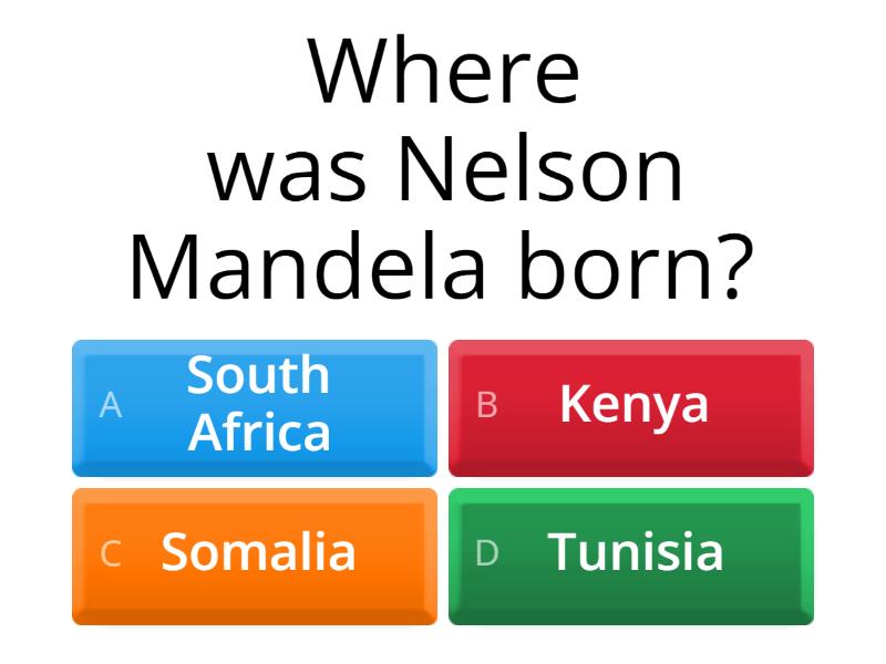 Nelson Mandela Quiz