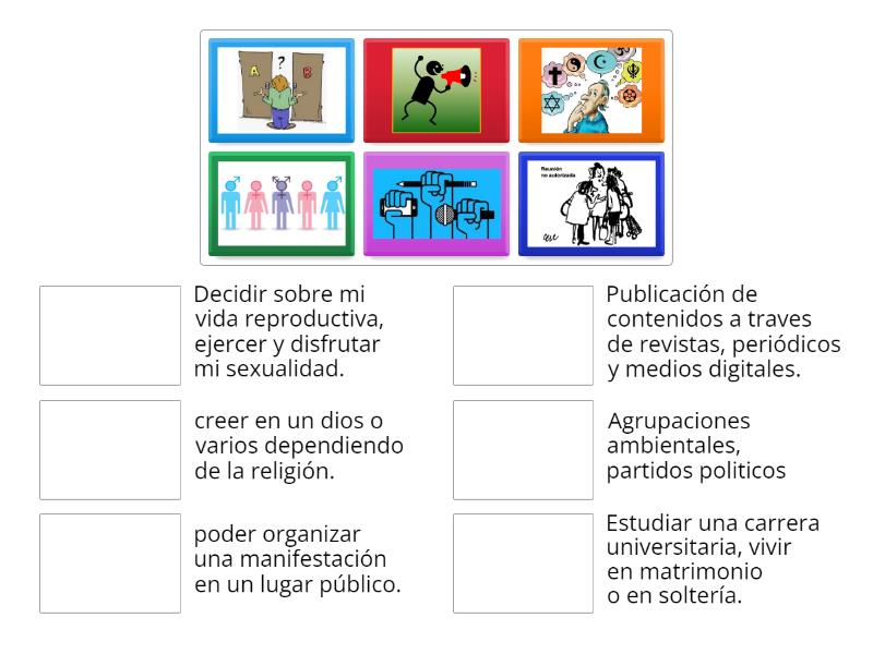 ejemplos de libertad. - Match up