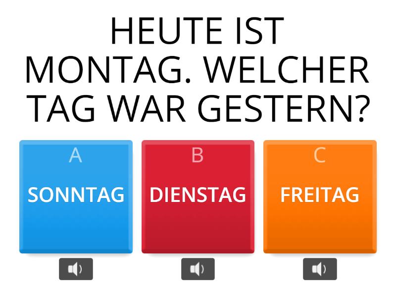  Foto zu WELCHER TAG WAR GESTERN? - Quiz 