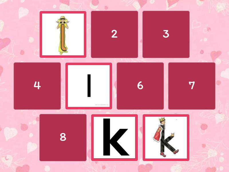 Letterland Match k-o - Matching pairs
