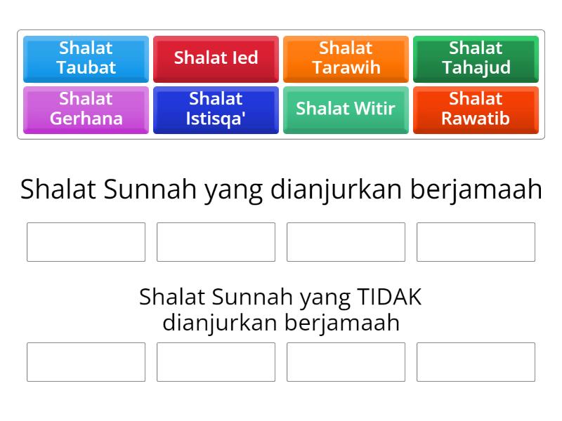 Macam-Macam Shalat Sunnah - Group Sort