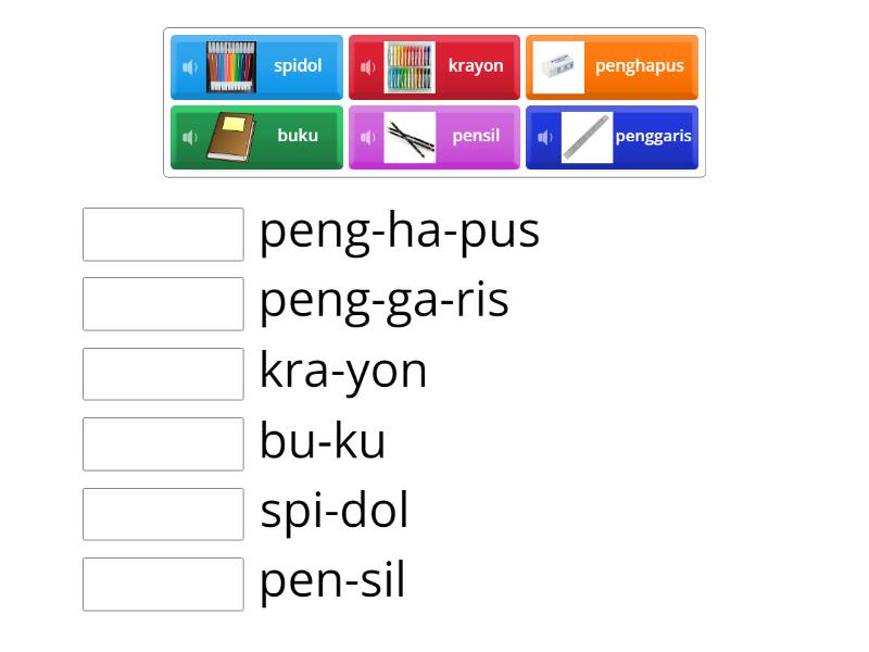 TK PKK WIDODO (Benda-benda untuk menggambar) - Match up