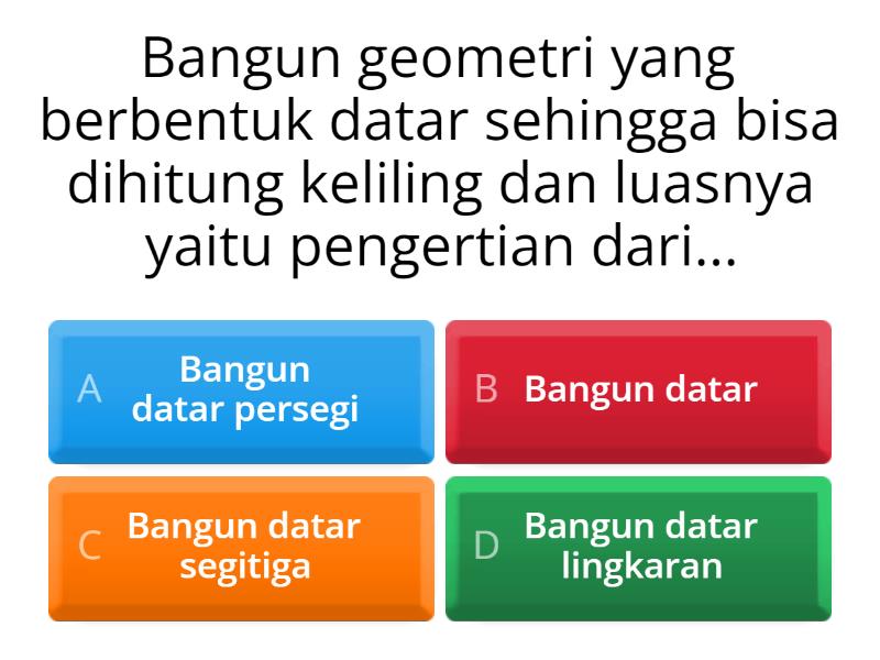 Mengenal Bangun Datar - Quiz