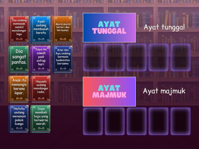 Tahun 6 Ayat Tunggal And Ayat Majmuk Group Sort 8426