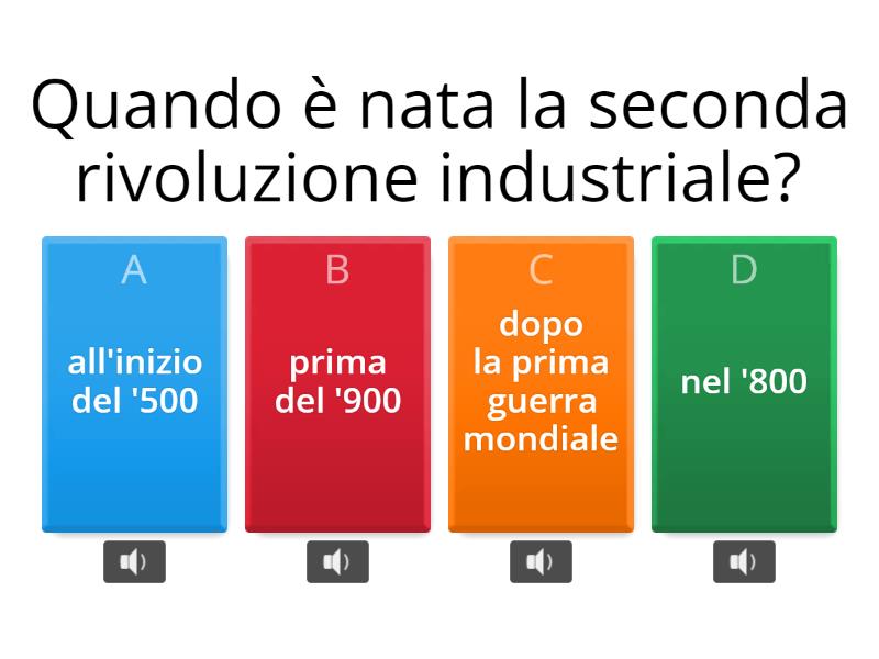 La Seconda Rivoluzione Industriale - Quiz