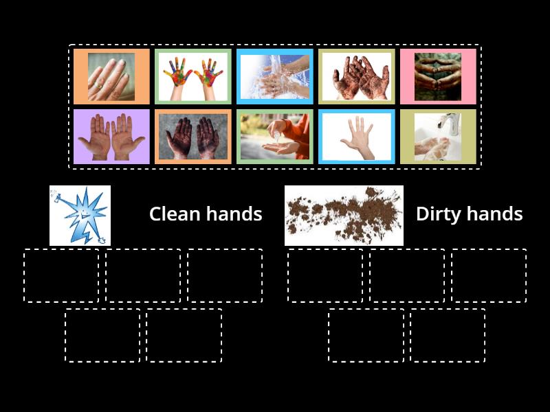 Clean vs Dirty Hands - Group sort