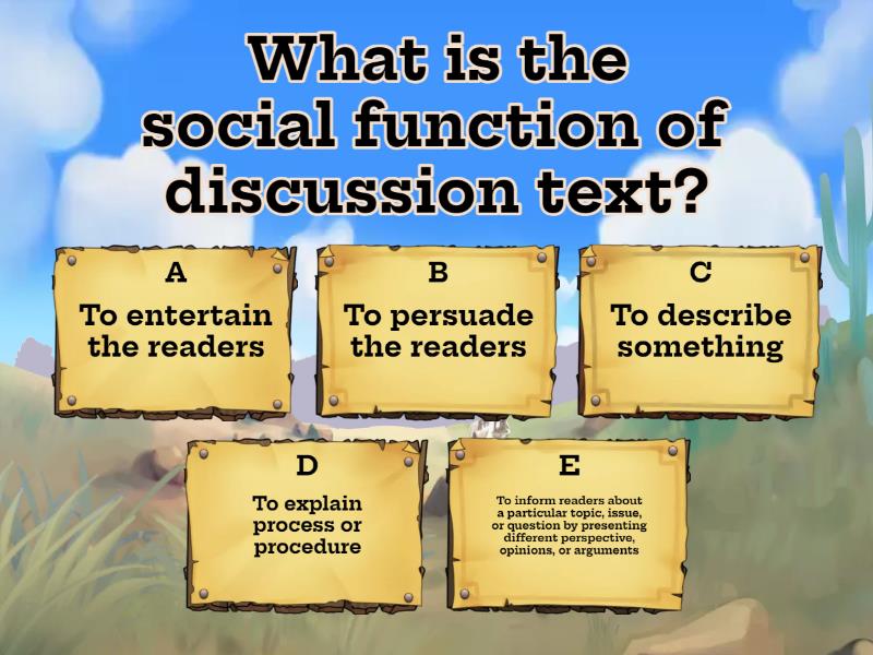 Structure Of A Discussion Text