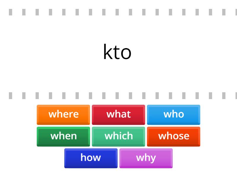 Question words - Find the match