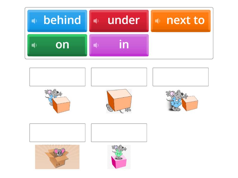 5 Prepositions of Place matching - Match up