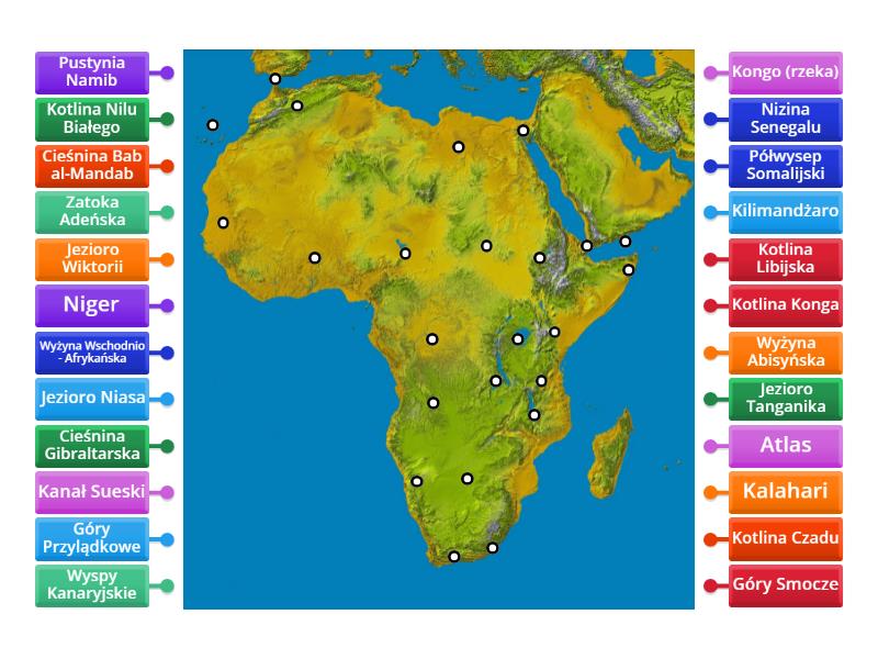 Afryka Mapa Labelled Diagram 4109