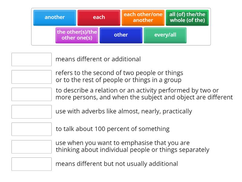 Focus 4 Unit 3.7 Determiners - Match Up