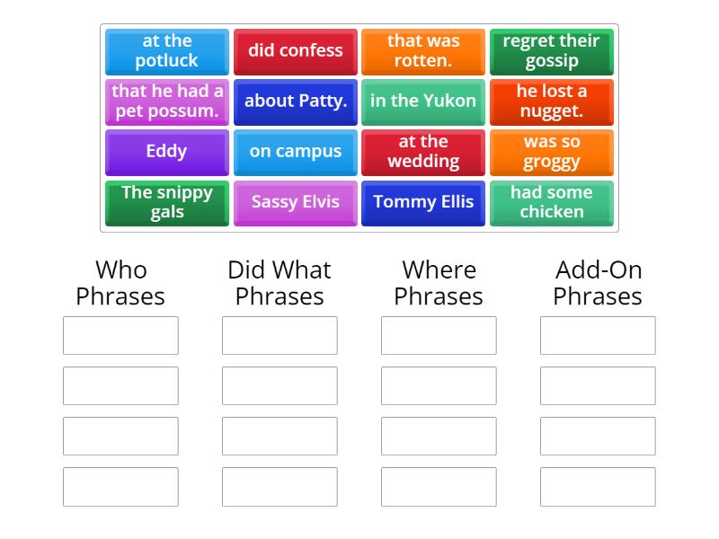 4 5 Phrases Sort Group Sort