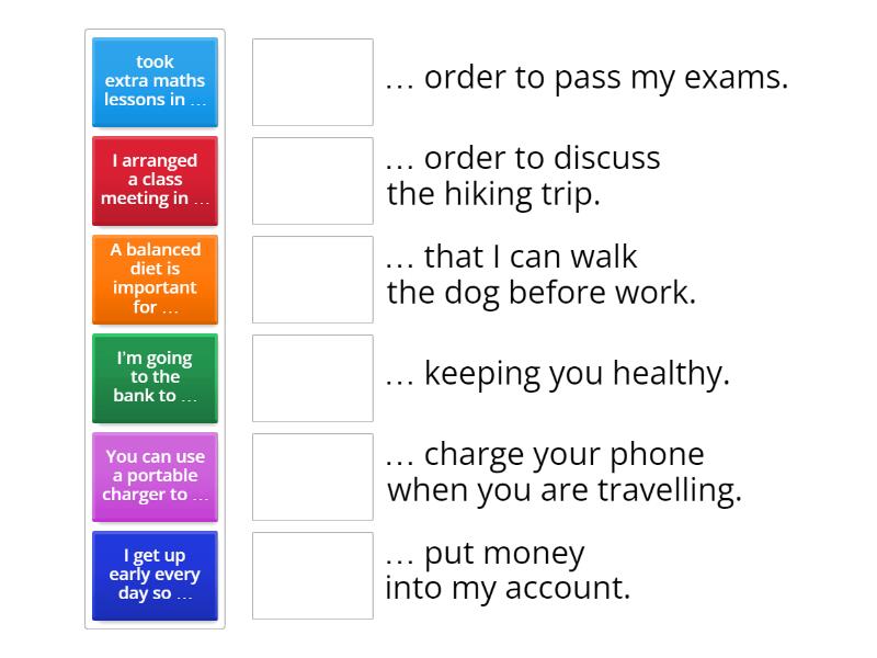 RM B1 Unit 7C Grammar - Match Up