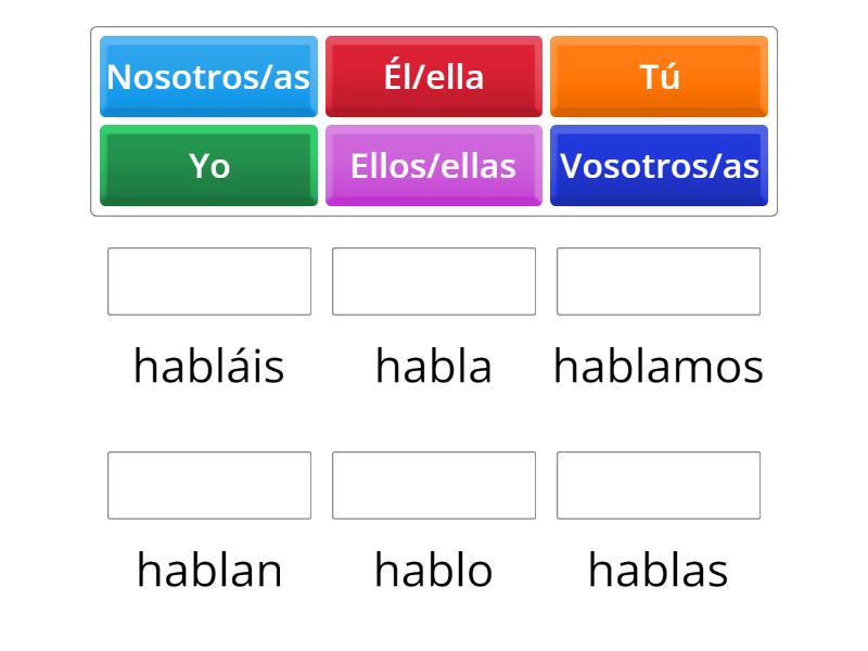 Conjugar Verbo Hablar - Match Up