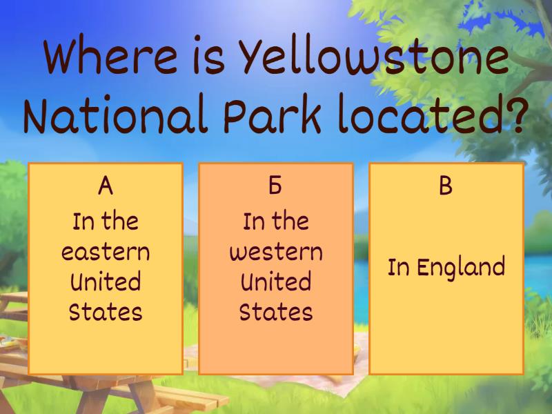 Yellowstone National Park Quiz