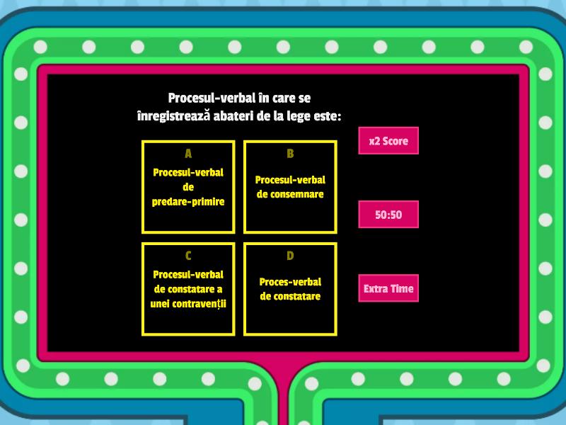 Procesul-verbal Consolidare - Gameshow Quiz