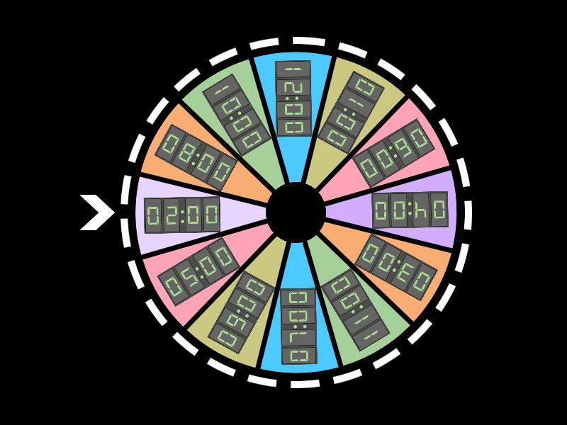 Digital O'clock - Spin the wheel