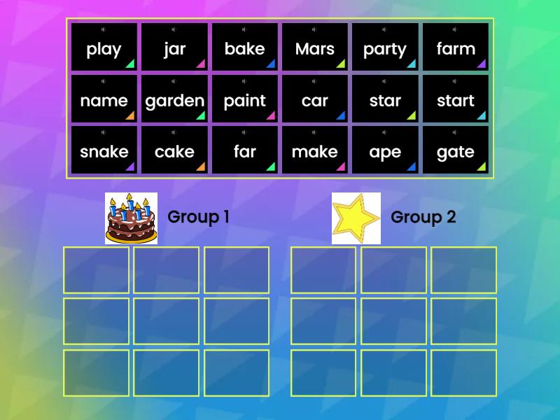 KB3 Unit 1 Stella's phonics - Group sort