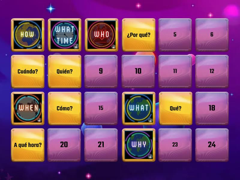 Wh Questions - Matching pairs