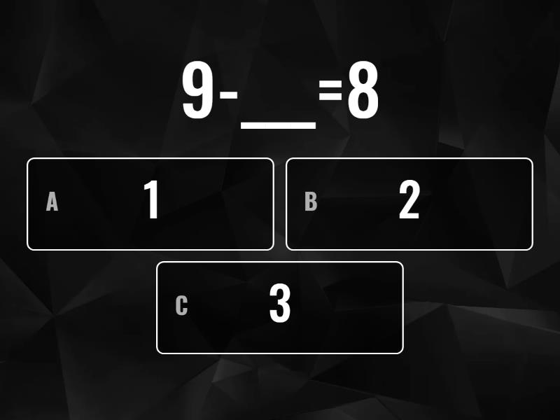 Missing minuend - Quiz