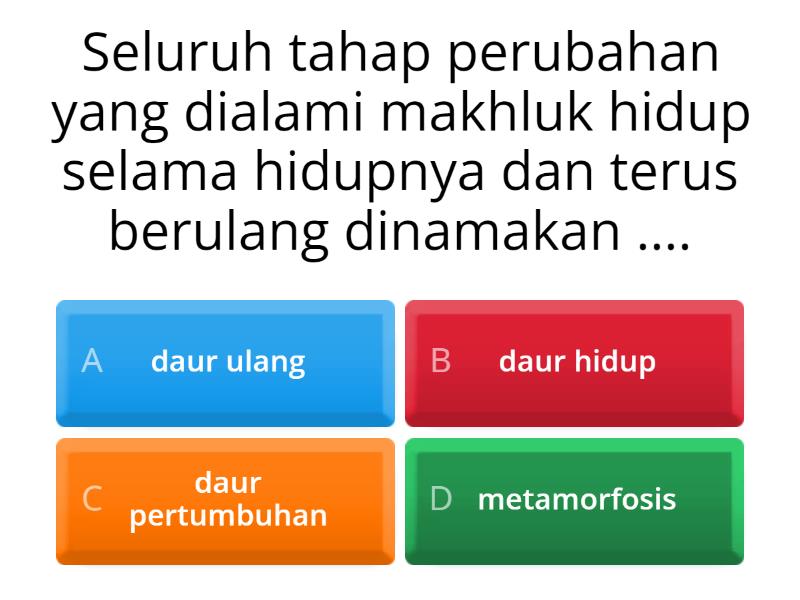 IPAS Materi Daur Hidup Hewan - Quiz