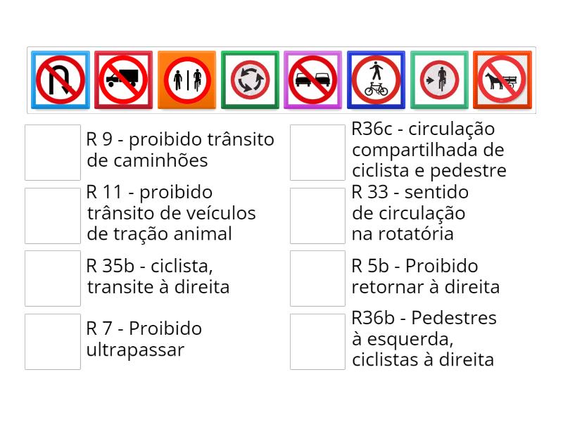 Placas de Regulamentação - 2 - Match up