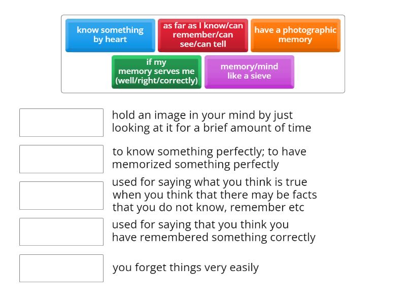 MEMORY EXPRESSIONS - Match up