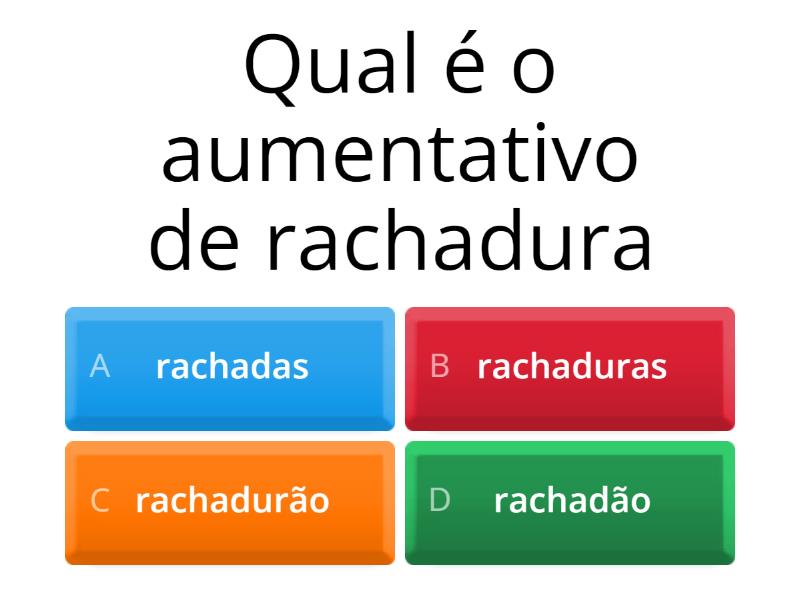 Descobrindo Os Aumentativos E Diminutivos - Quiz