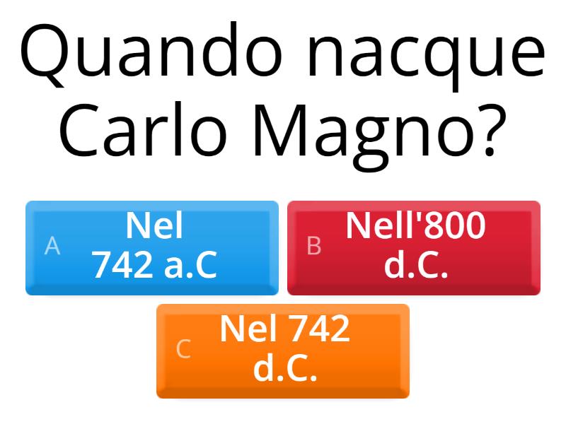 Quando è Stato Incoronato Carlo Magno CARLO MAGNO - Quiz