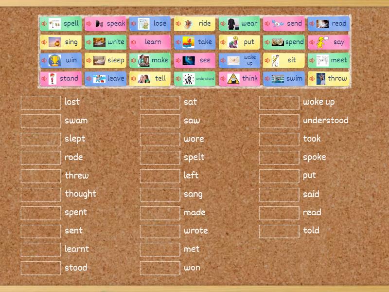 irregular verbs 2 - Match up