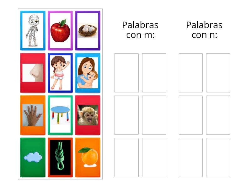 Palabras con m y n - Group sort