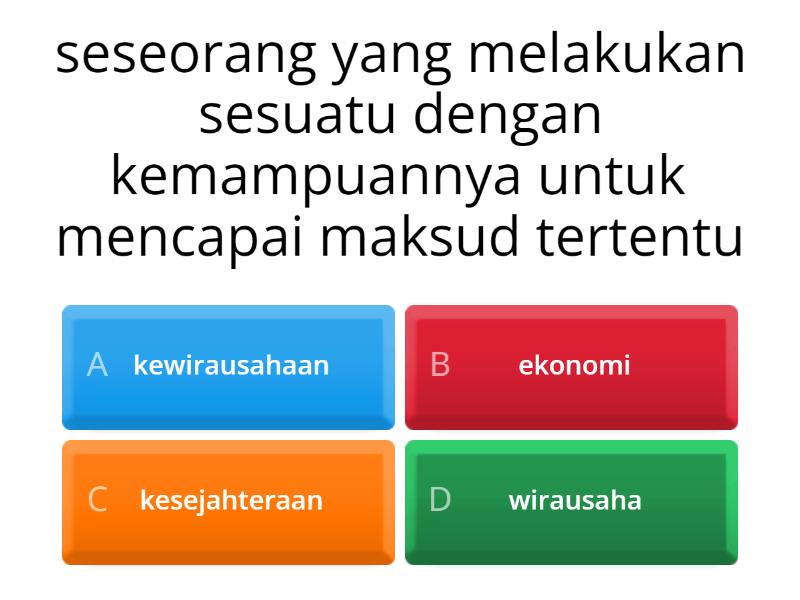 Ice Breaking Materi Kewirausahaan - Quiz