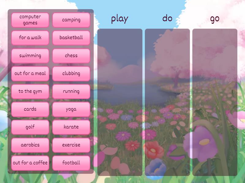 free time activities pre intermediate - Group sort