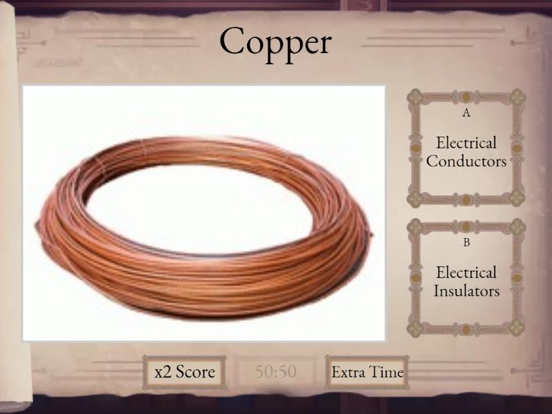 Electrical Conductors and Insulators Gameshow quiz