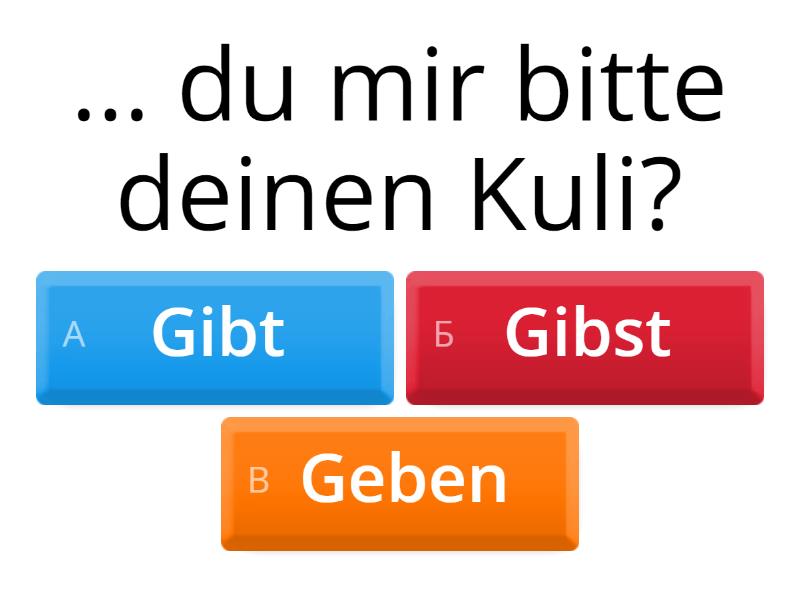 Geben - Quiz