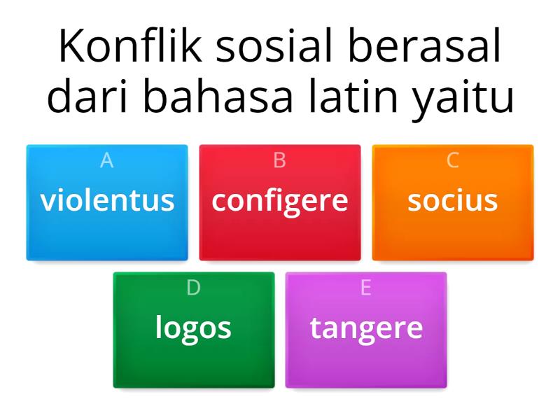 KONFLIK SOSIAL - Quiz