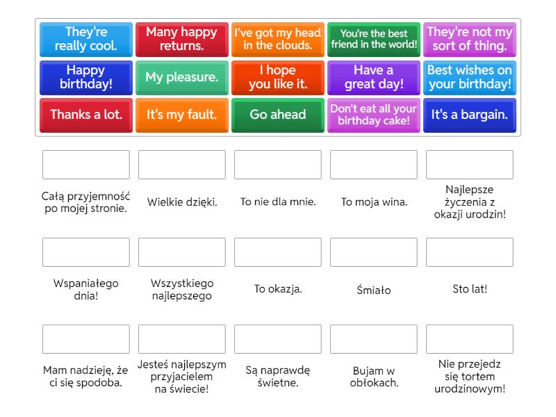 Brainy 5 Unit 3 Phrases - Une las parejas