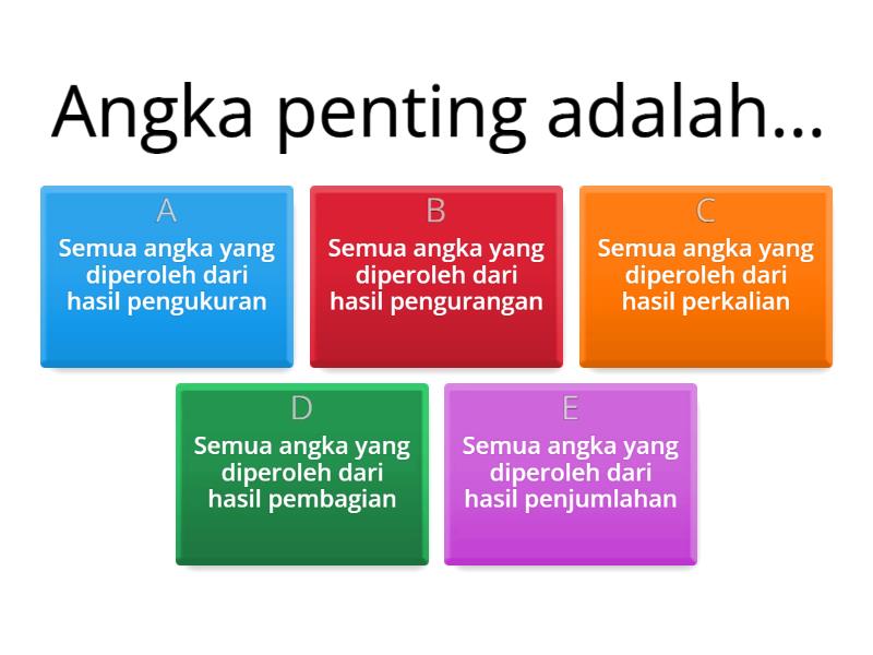 ULANGAN ANGKA PENTING - Quiz