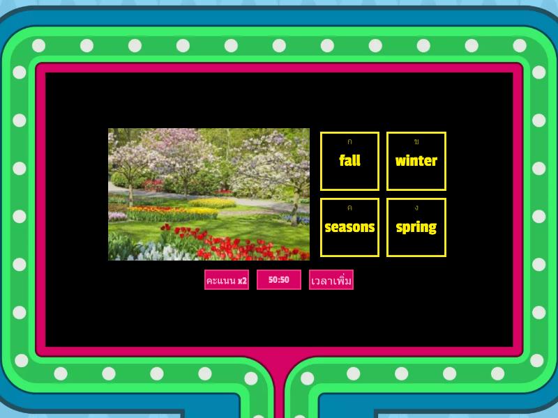 Weather and seasons by sasirin gameshow quiz