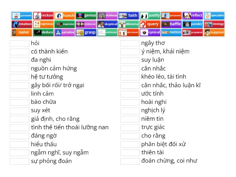 c1,c2 vocab unit 2 - Match up