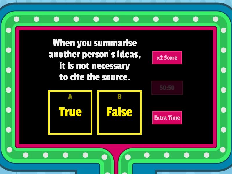 L7 Revision Module B Gameshow Quiz