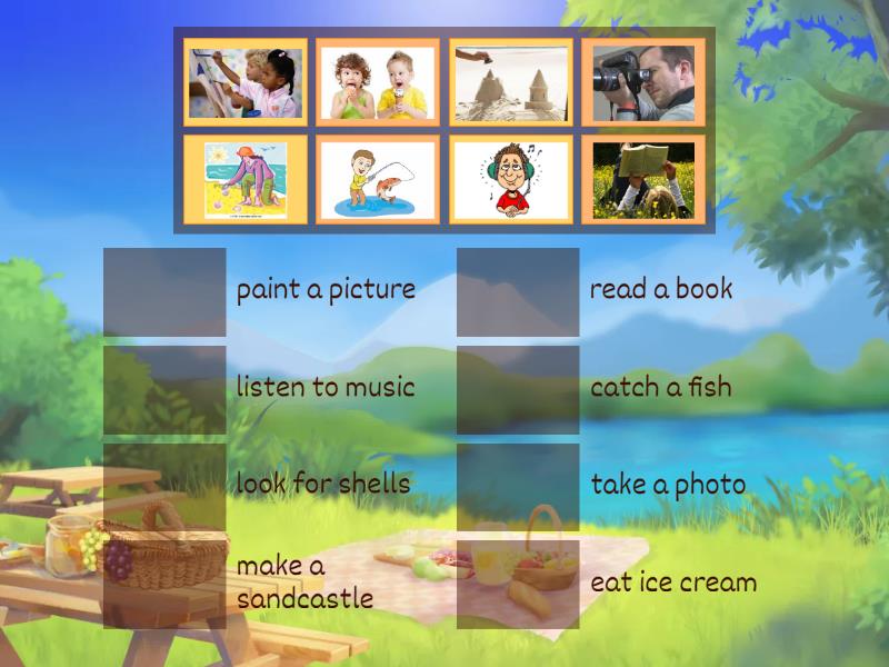 Super Minds 1 Unit 9 at the beach - Match up