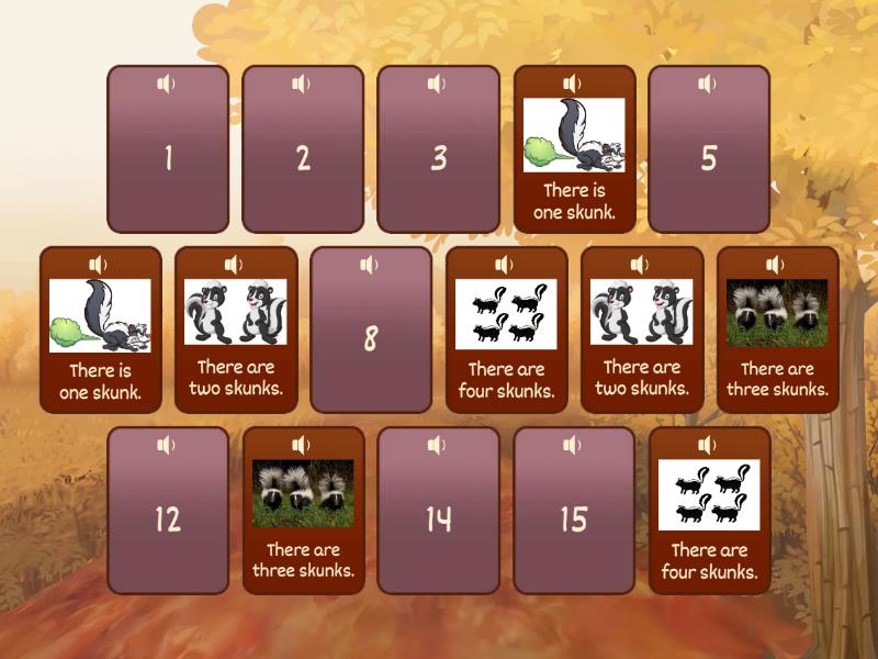 How many skunks are there? - Matching pairs