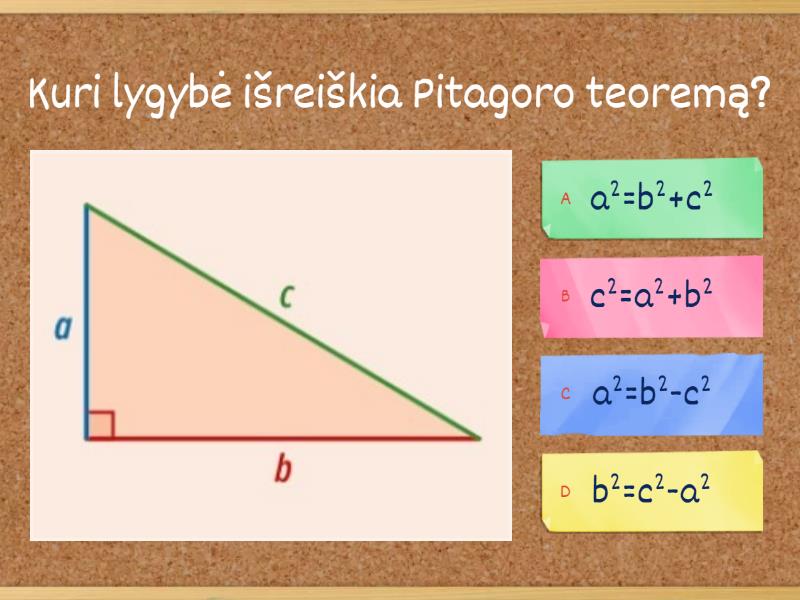 Pitagoro Teorema Quiz