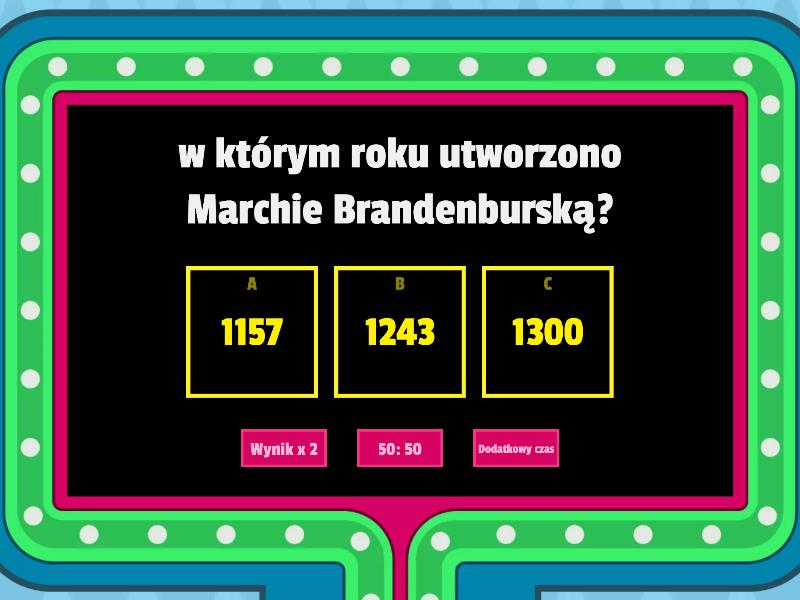 Ziemie Polskie W XIII Wieku - Gameshow Quiz