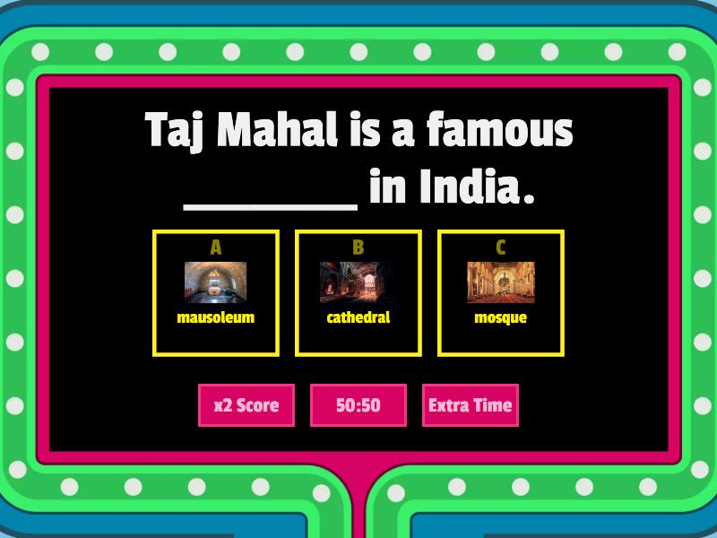 The Taj Mahal - Gameshow quiz