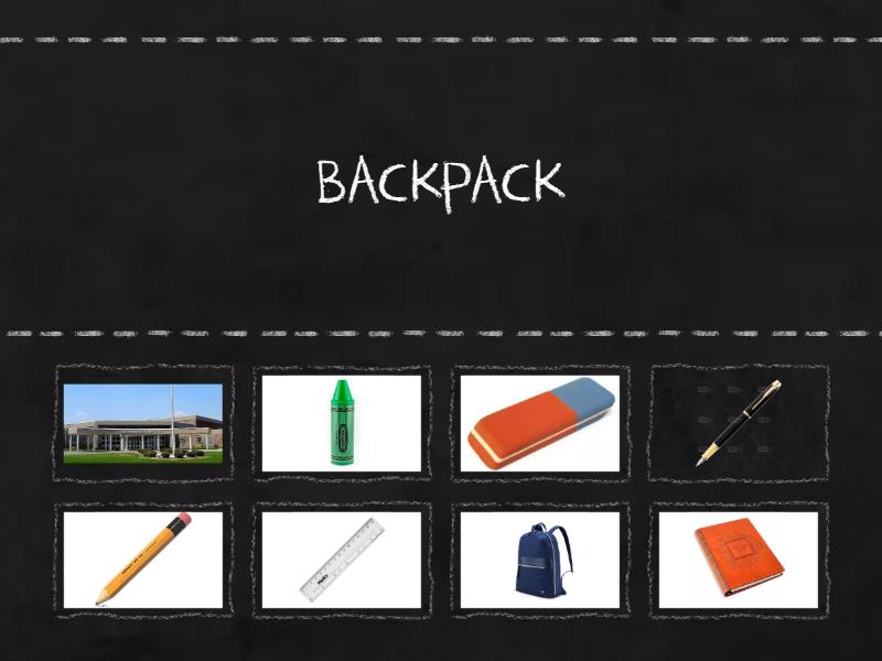 SCHOOL OBJECTS - Find the match