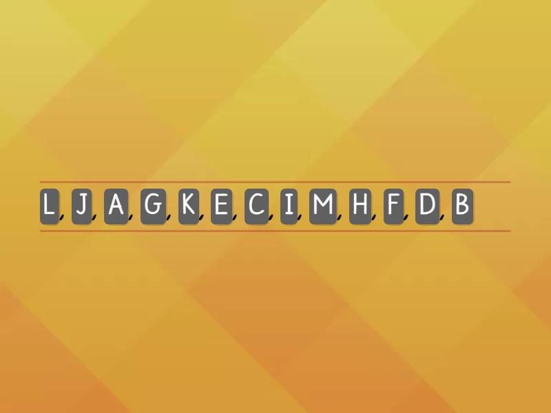 Alphabet Sequencing A M Unjumble