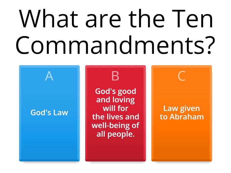10 Commandments Make-Up Test - Quiz