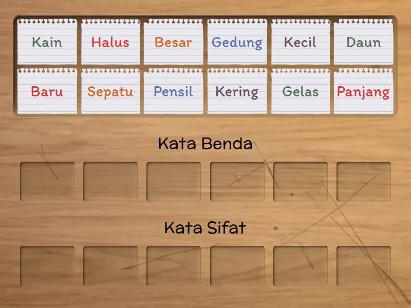 Kata Benda Dan Kata Sifat - Group Sort